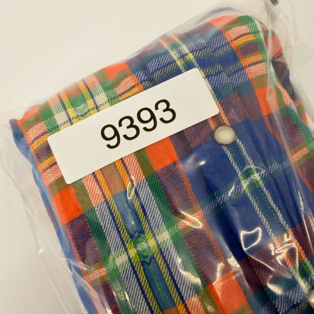 Polo Ralph Lauren Western Shirt Mens‎ Small Blue Orange Plaid Pearl Snap Cotton